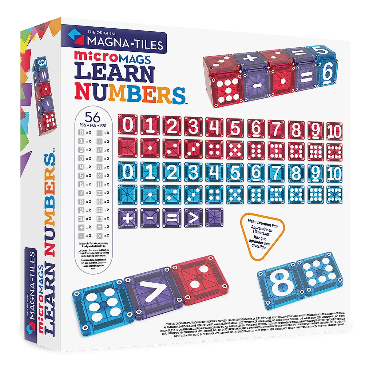 MAGNA-TILES Learn Numbers, cifre si matematica, varsta 3-9 ani [5]