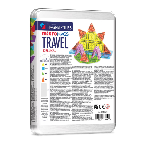 MAGNA-TILES microMAGS Travel Deluxe, 55 piese, copii varsta 3-9 ani [5]