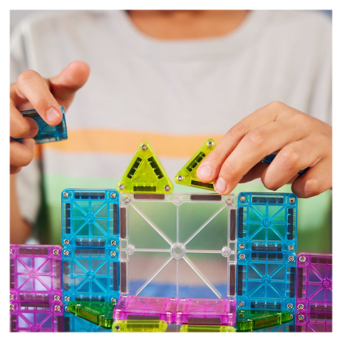 MAGNA-TILES microMAGS Travel Deluxe, 55 piese, copii varsta 3-9 ani [3]