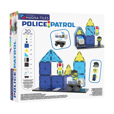 MAGNA-TILES Police Patrol, 20 piese, copii varsta 3-9 ani [5]