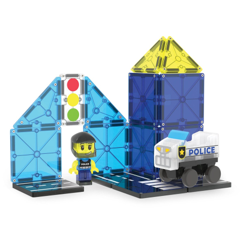 MAGNA-TILES Police Patrol, 20 piese, copii varsta 3-9 ani [2]