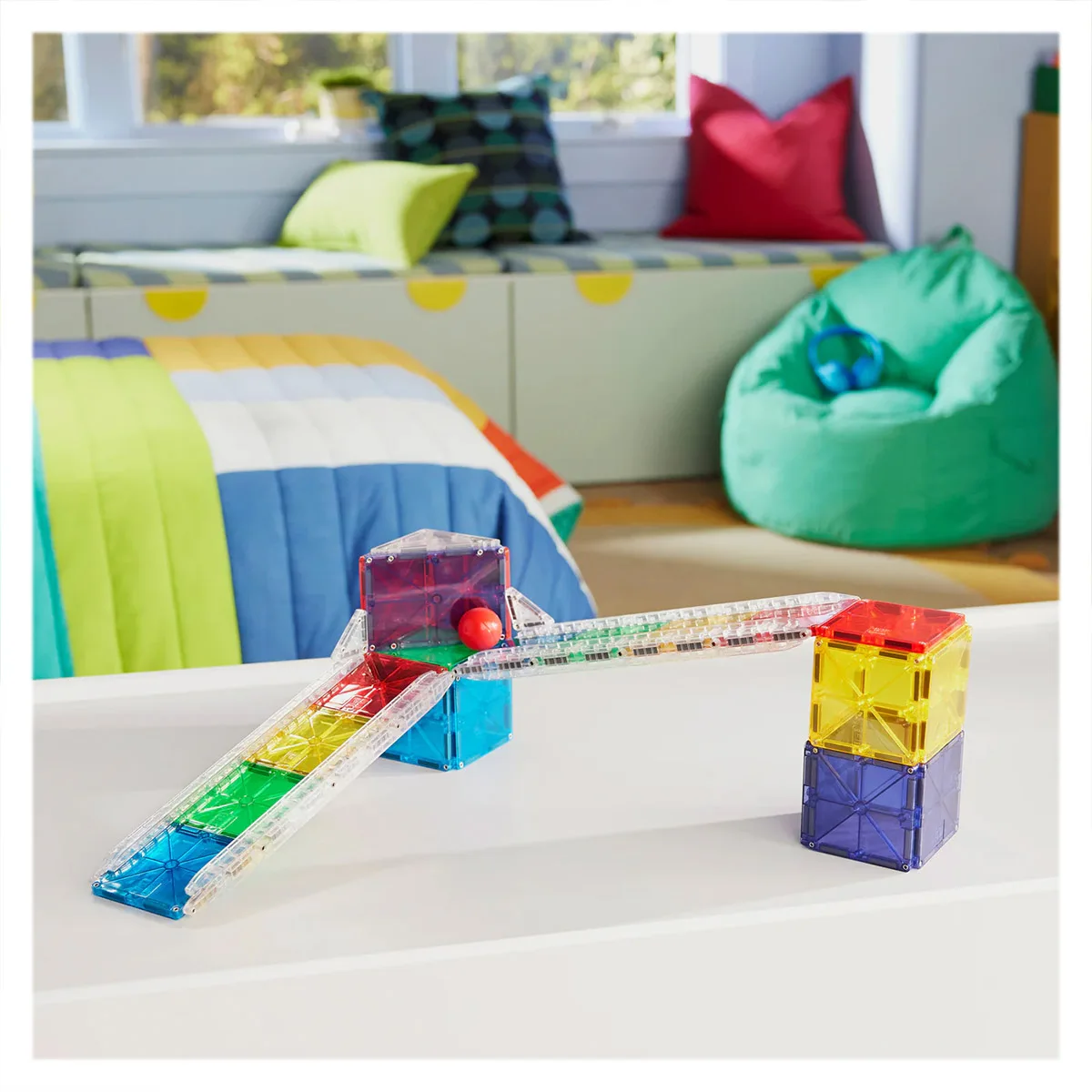 MAGNA-TILES Rail Racer, extensie șine, 8 piese, varsta 3-9 ani [4]