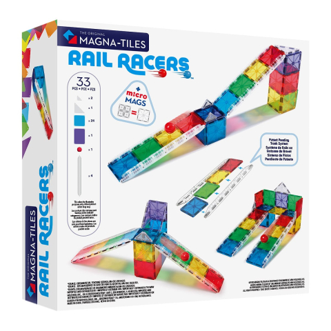 MAGNA-TILES Rail Racers, 33 piese, copii varsta 3-9 ani [5]