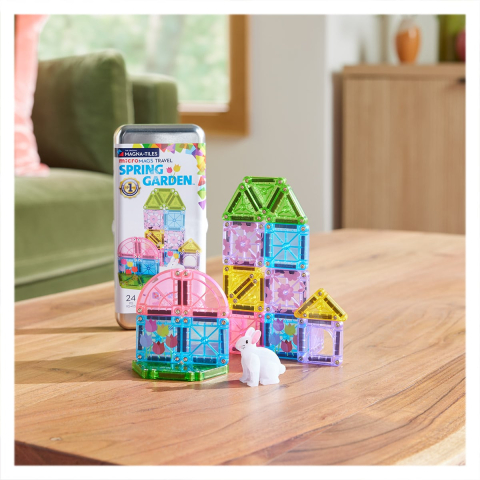 MAGNA-TILES Spring Garden, Travel set, varsta 3-9 ani [5]