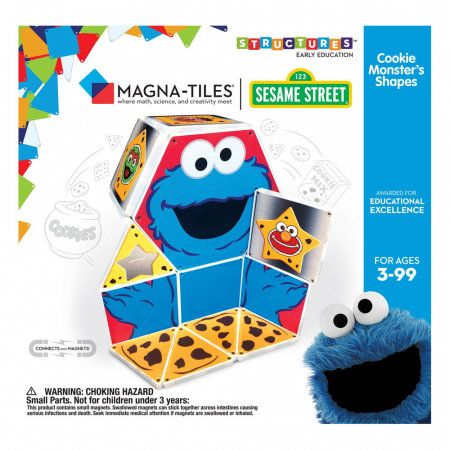 Jucării și Jocuri pentru copii - Magna-Tiles Structures, Cookie Monster, Invata formele, 3-9 ani