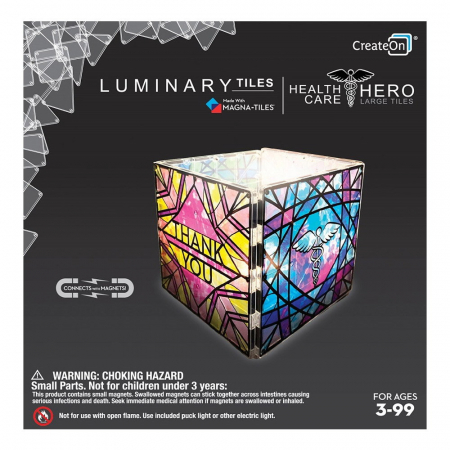 Jucării și Jocuri pentru copii - Magna-Tiles Structures, Luminary Heroes, vitralii mari, 3+ ani