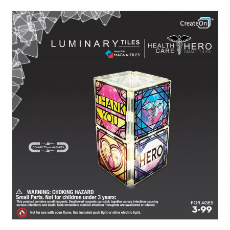Jucării și Jocuri pentru copii - Magna-Tiles Structures, Luminary Heroes, vitralii mici, 3+ ani