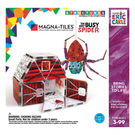 Seturi de construcție - Magna-Tiles Structures, Paianjenul cel harnic, Eric Carle