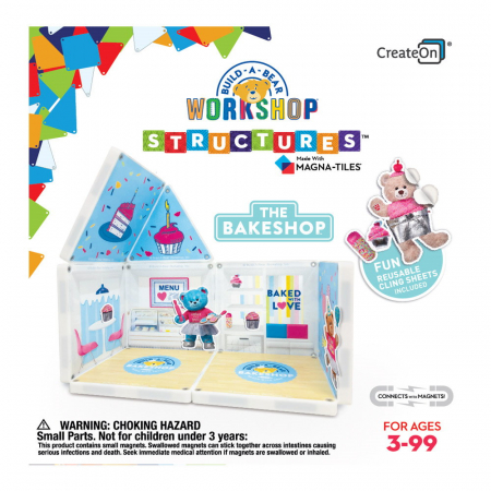 Jucării și Jocuri pentru copii - Magna-Tiles Structures, Patiseria, set cu autocolante, 3-9 ani