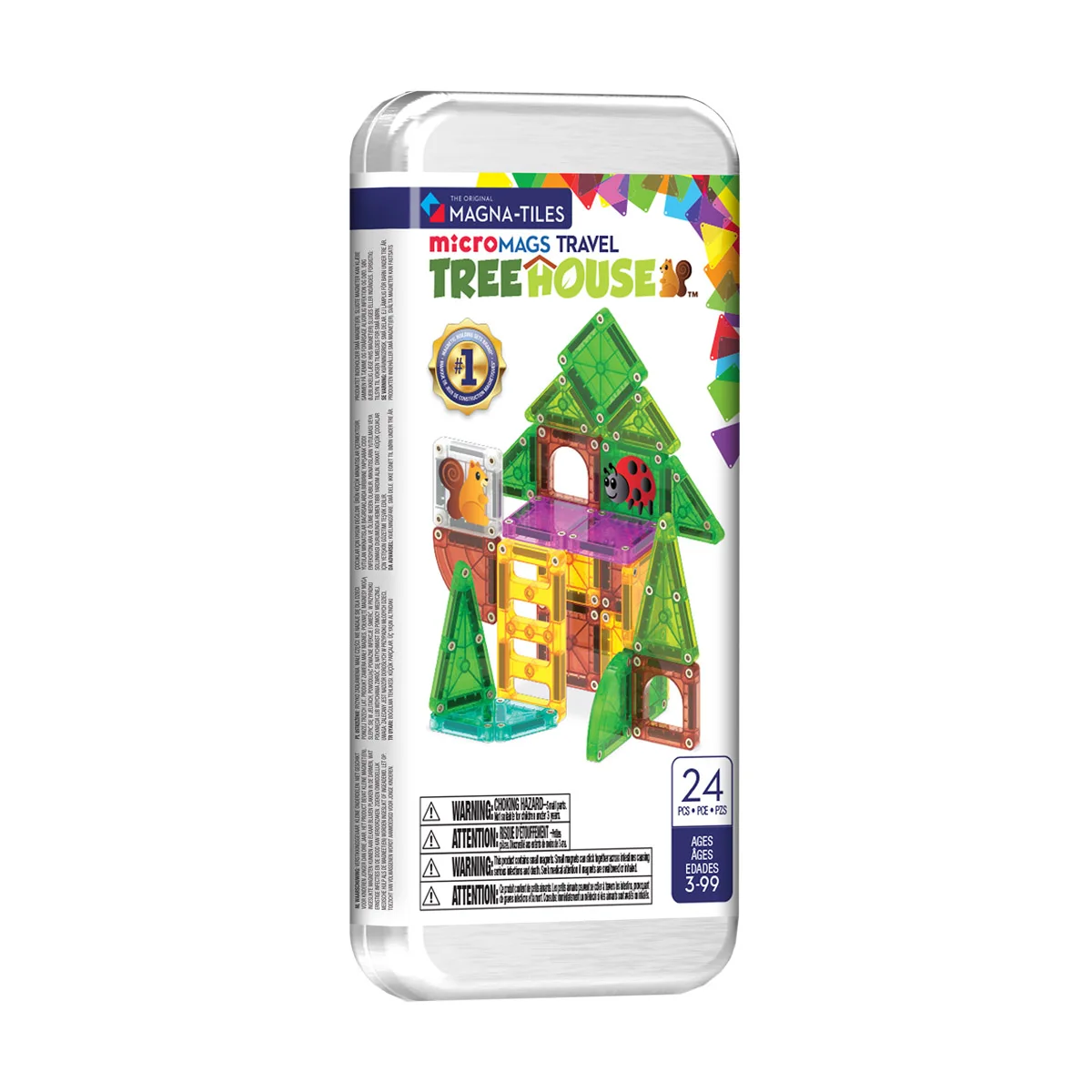 Jucării și Jocuri pentru copii - MAGNA-TILES Treehouse, Travel set, varsta 3-9 ani