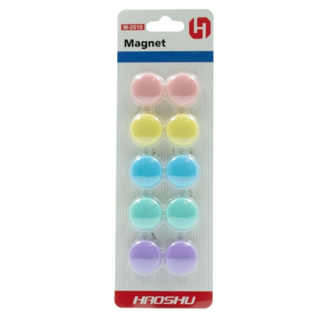 Birotică și Papetărie - Magneti pentru tabla CNX 2010M, diametru 20mm, diverse culori pastel, set 10 buc