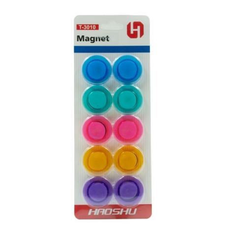 Birotică și Papetărie - Magneti pentru tabla CNX 3010T, diametru 30mm, diverse culori fluorescente, set 10 buc