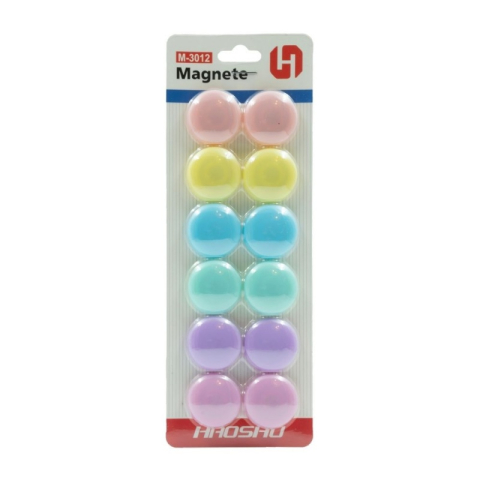 Birotică și Papetărie - Magneti pentru tabla CNX 3012M, diametru 30mm, diverse culori, set 12 buc