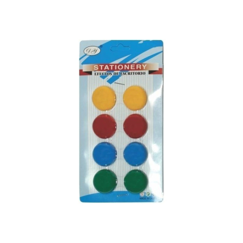 Birotică și Papetărie - Magneti pentru tabla CNX X3008, diametru 30mm, diverse culori, set 8 buc