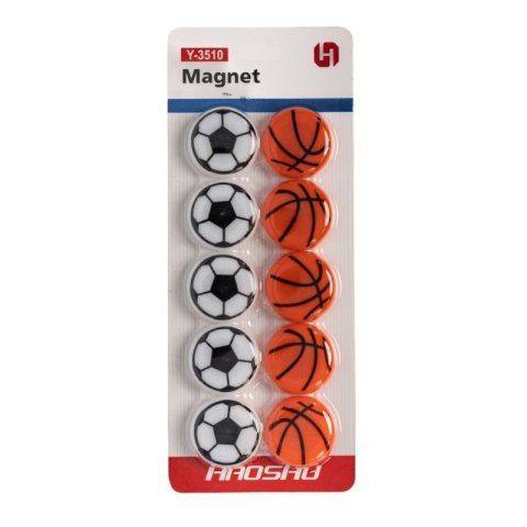 Birotică și Papetărie - Magneti pentru tabla CNX Y-3510, minge fotbal/baschet, diametru 30mm, set 10 buc