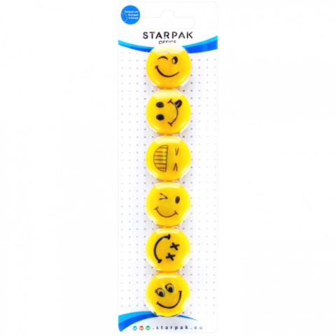 Jucării și Jocuri pentru copii - Magneti Starpak 378346 emoji, galben, set 6 modele