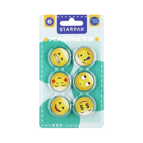 Jucării și Jocuri pentru copii - Magneti Starpak 528365 emoji, 33mm, 6 bucati