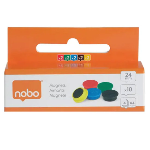 Organizare, arhivare, prezentare - Magneti whiteboard 24mm 10/set nobo