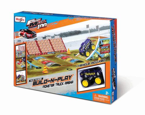Jucării și Jocuri pentru copii - Maisto fresh metal 100 set de constructie pista monster truck cu 1  vehicul inclus