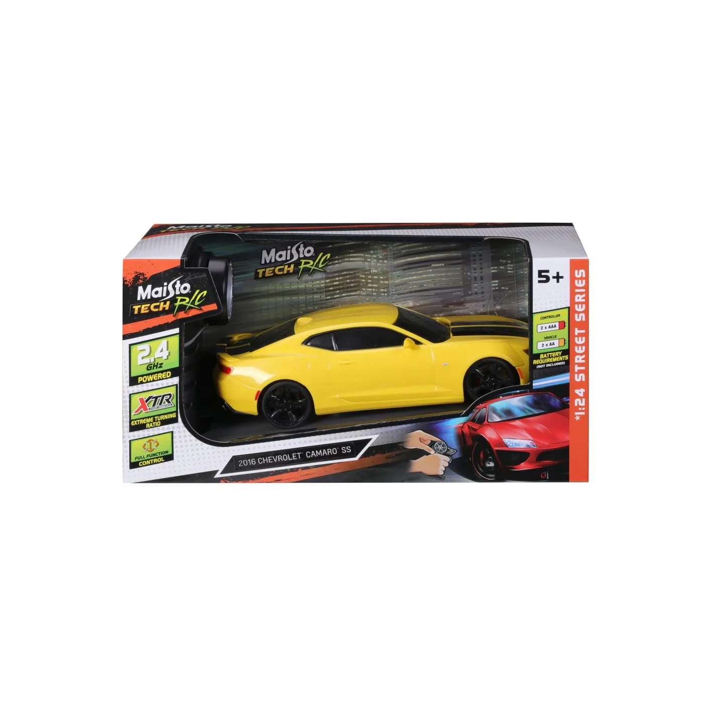 Jucării și Jocuri pentru copii - Maisto masinuta cu telecomanda 2.4ghz chevrolet camaro ss 2016 scara 1 la 24, copii 5 ani-9 ani