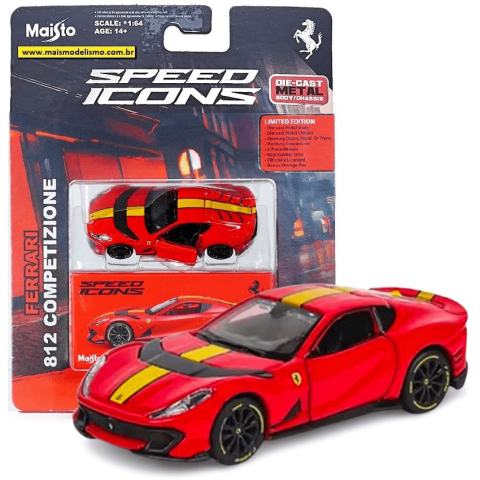 Jucării și Jocuri pentru copii - Maisto masinuta metalica speed icons ferrari 812 competizione scara 1 la 64 copii 14 ani - +15 ani