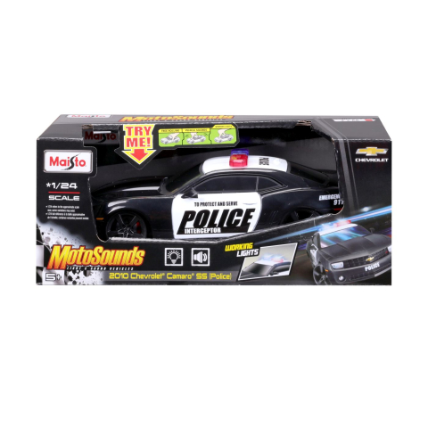 Jucării și Jocuri pentru copii - Maisto motosounds masinuta chevrolet camaro ss 2010 de politie cu sunete si lumini scara 1 la 24