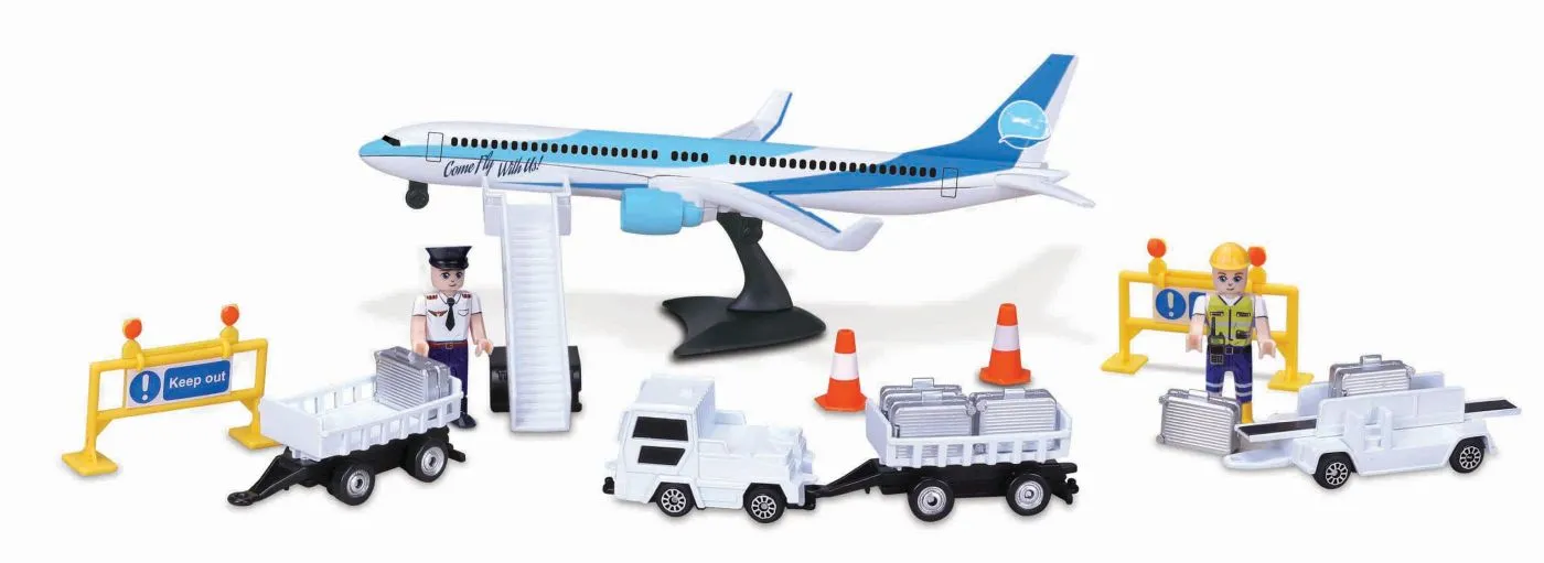 Maisto set aeroport avion alb, copii varsta 3 ani pana la 8 ani [1]