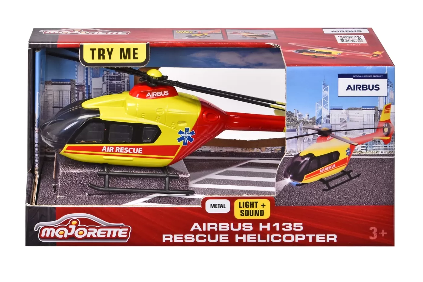 Elicoptere, avioane și nave de jucărie - Majorette elicopter de salvare airbus h135 cu sunete si lumini