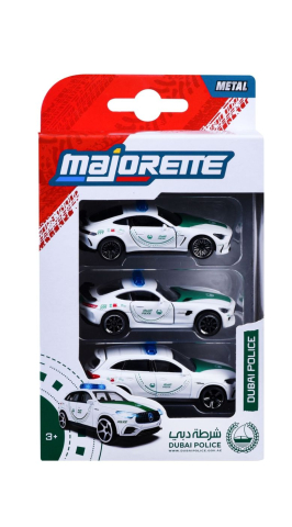 Jucării și Jocuri pentru copii - Majorette set 3 masinute de politie dubai metalice mercedes amg 7.5cm