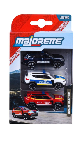 Jucării și Jocuri pentru copii - Majorette set 3 masinute metalice dacia duster 7.5cm varsta 3 ani -+15 ani