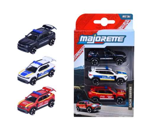 Majorette set 3 masinute metalice dacia duster 7.5cm varsta 3 ani -+15 ani [2]