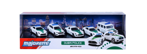 Jucării și Jocuri pentru copii - Majorette set 5 masinute de politie dubai metalice mercedes amg 7.5cm