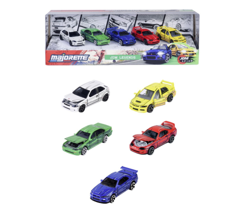 Jucării și Jocuri pentru copii - Majorette set 5 masinute metalice jdm legends premium anime scara 1 la 64 copii 3 ani - 7 ani