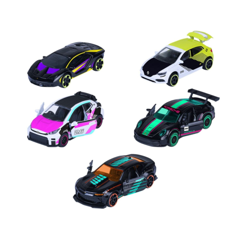 Majorette set 5 masinute metalice neon racer 7.5cm [1]