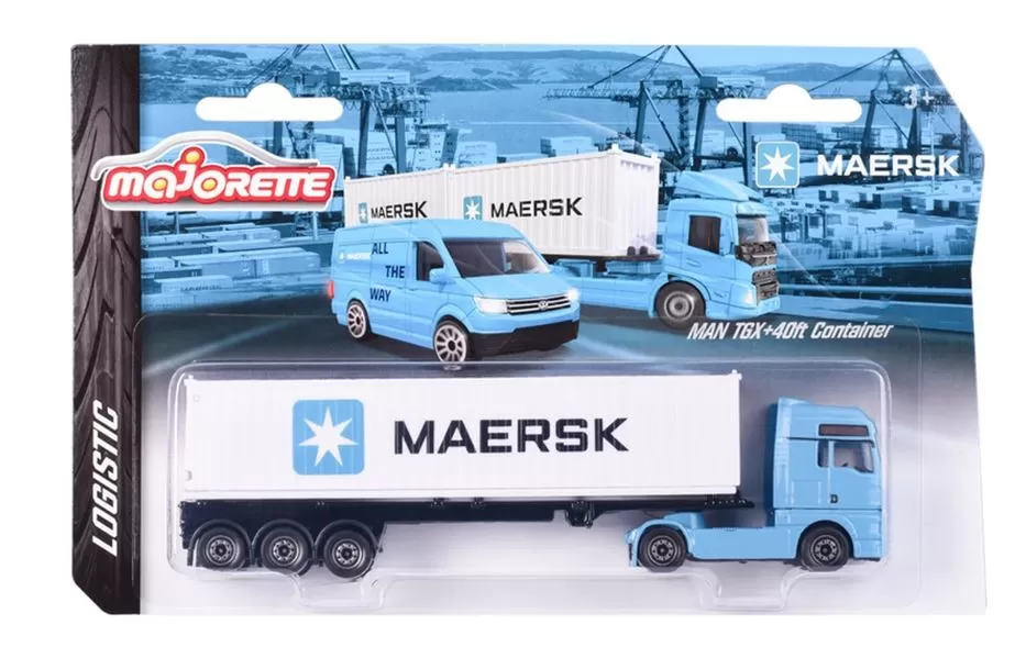 Jucării și Jocuri pentru copii - Majorette transportor maersk man tgx, varsta de la 3 ani la +15 ani
