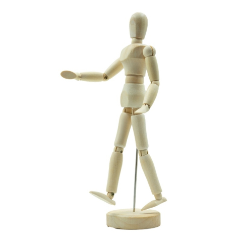 Birotică și Papetărie - Manechin articulat reglabil forma barbat, CNX, 20cm, lemn natur