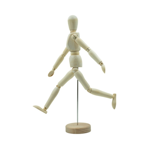 Birotică și Papetărie - Manechin articulat reglabil forma barbat, CNX, 30cm, lemn natur