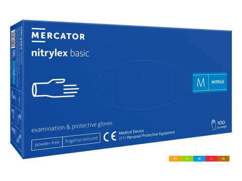 Pensule, spatule, teluri și mănuși bucătărie - Manusi de unica folosința din nitril albastru. Nepudrate. Cutie 100 buc.