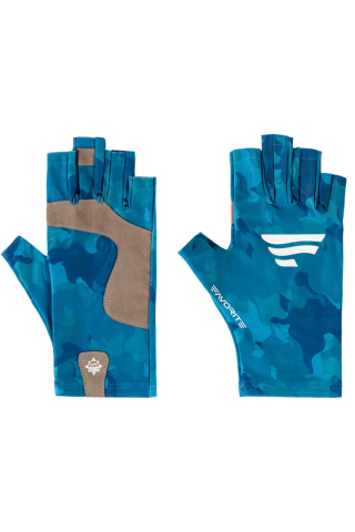Accesorii pescuit - Manusi Favorite Solar Fishing Gloves 5 Cut Blue S-M