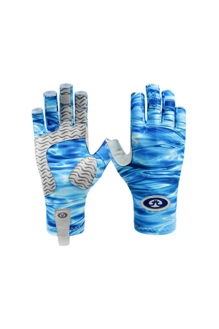 Pescuit si vanatoare - Manusi Flying Fisherman Sunbandit Pro Series Gloves Blue Water S-M
