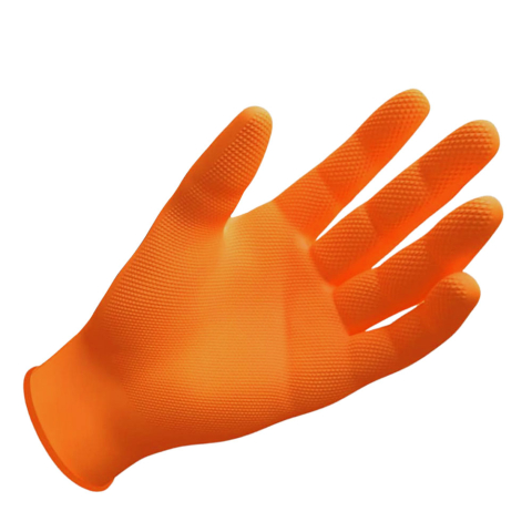 Manusi nitril cu grip orange xl 50/set gripzzly [1]