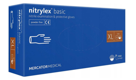 Articole pentru birou - Manusi nitril fara pudra albastre 100/set xl