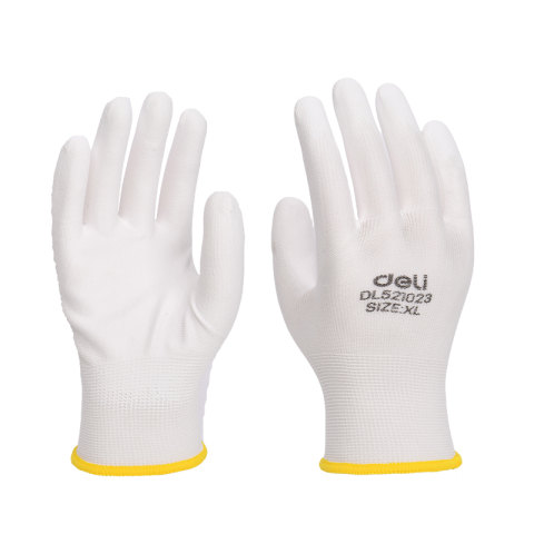 Casă, gradină și bricolaj - Manusi protectie pereche 2 buc poliester cauciucat albe xl deli