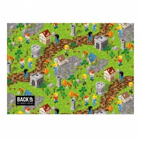 Articole pentru birou - Mapa birou Starpak Pixele Miasto, A5, cu 2 fete, 549251