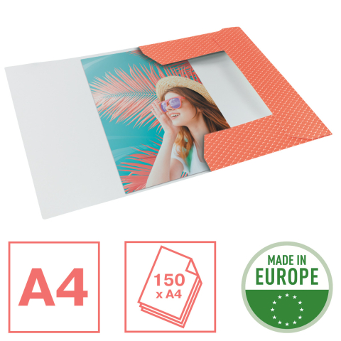 Mapa carton cu elastic corai reciclabila colour'breeze esselte [1]