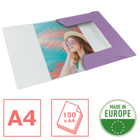 Mapa carton cu elastic lavanda reciclabila colour'breeze esselte [1]