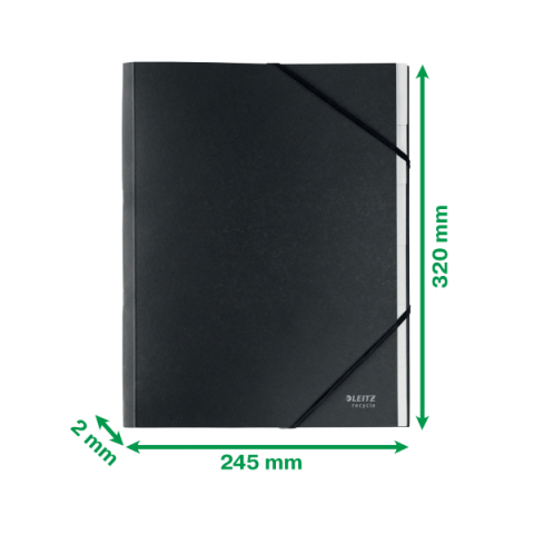 Mapa carton cu elastic neagra 6 separatoare recycle leitz [4]