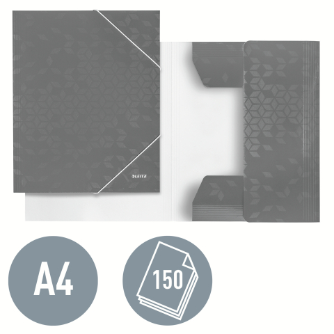 Mapa carton cu elastic rosie wow leitz [3]