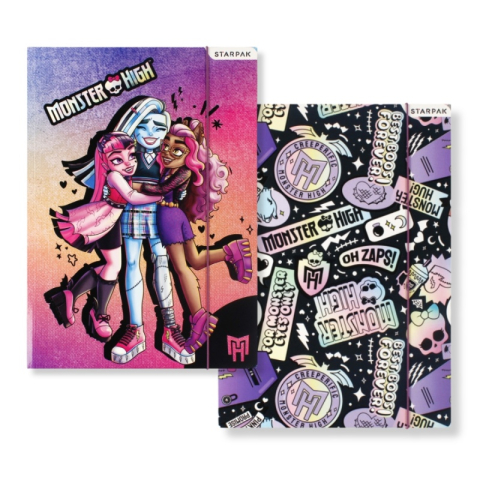 Organizare, arhivare, prezentare - Mapa carton Starpak Monster High, cu elastic, A4