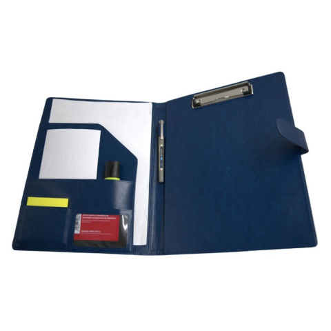 Mapa conferinta CNX 809, A4, imitatie piele, albastru, cu clipboard si inchidere magnetica [1]